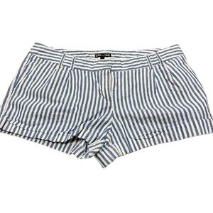 EXPRESS Womens Vertical Stripe Shorts - White & Light Blue - Size 12